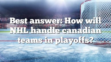 Best answer: How will NHL handle canadian teams in playoffs?