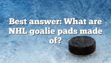 Best answer: What are NHL goalie pads made of?