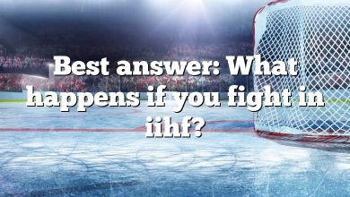 Best answer: What happens if you fight in iihf?