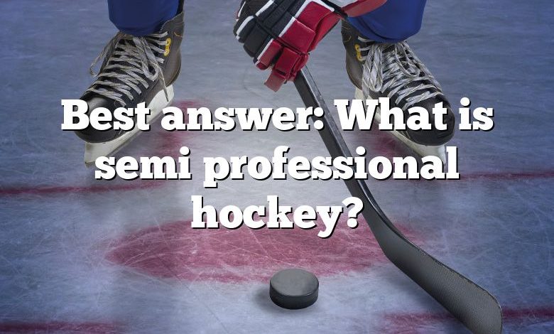 Best answer: What is semi professional hockey?