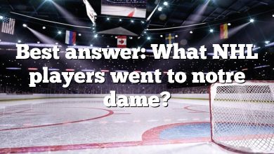 Best answer: What NHL players went to notre dame?