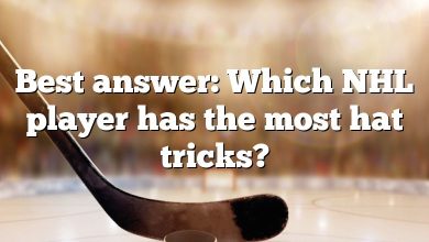 Best answer: Which NHL player has the most hat tricks?