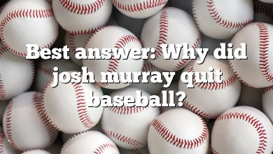 Best answer: Why did josh murray quit baseball?