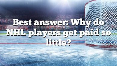 Best answer: Why do NHL players get paid so little?