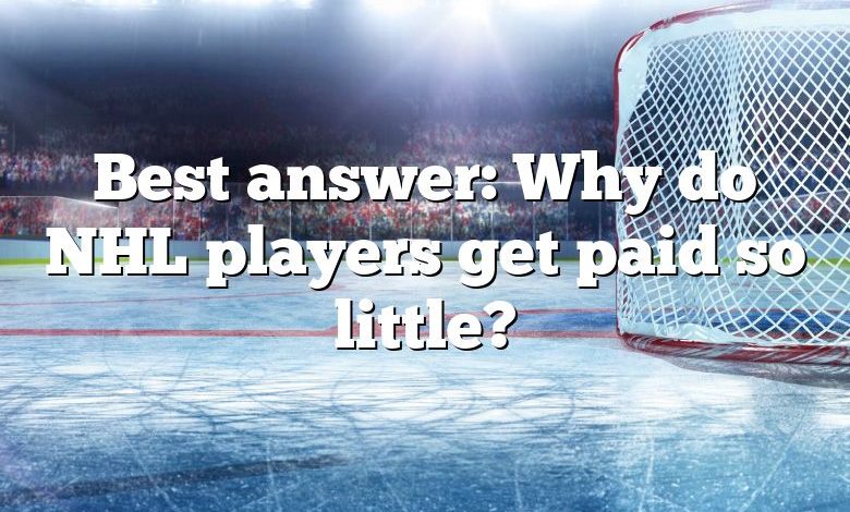 Best answer: Why do NHL players get paid so little?