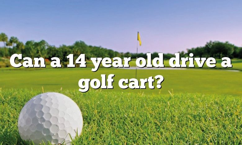 Can a 14 year old drive a golf cart?
