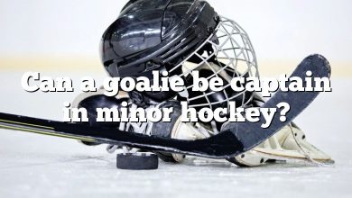 Can a goalie be captain in minor hockey?