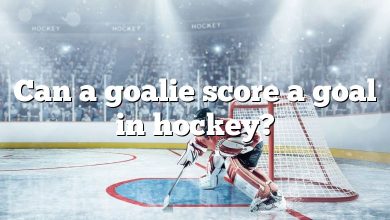 Can a goalie score a goal in hockey?