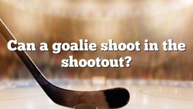 Can a goalie shoot in the shootout?
