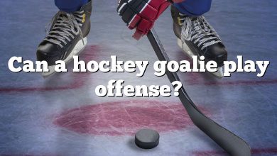 Can a hockey goalie play offense?