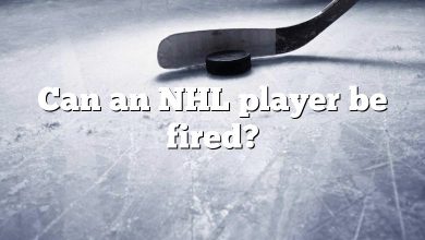 Can an NHL player be fired?