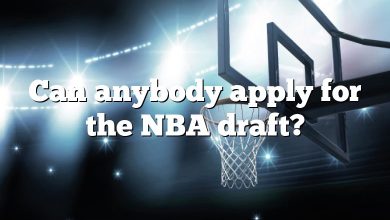 Can anybody apply for the NBA draft?
