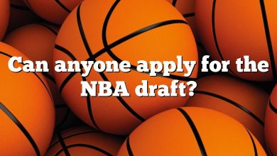 Can anyone apply for the NBA draft?