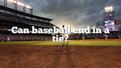 Can baseball end in a tie?