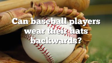 Can baseball players wear their hats backwards?