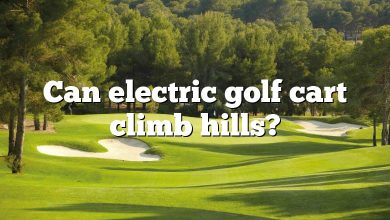 Can electric golf cart climb hills?