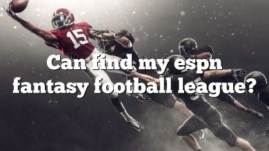 Can find my espn fantasy football league?