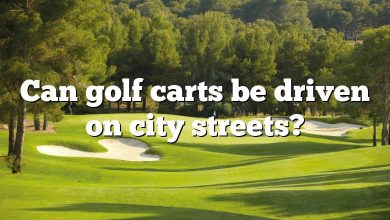 Can golf carts be driven on city streets?