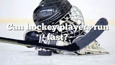 Can hockey players run fast?