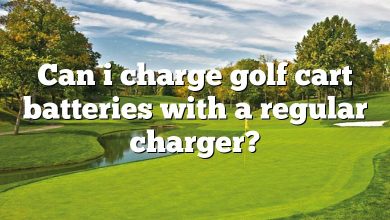 Can i charge golf cart batteries with a regular charger?