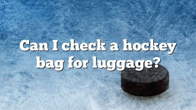Can I check a hockey bag for luggage?