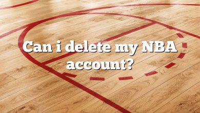 Can i delete my NBA account?