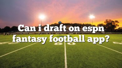 Can i draft on espn fantasy football app?