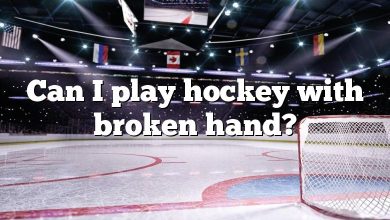 Can I play hockey with broken hand?