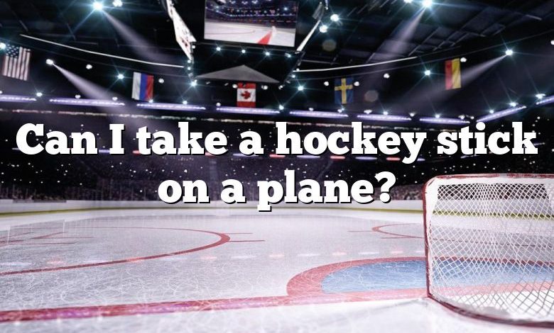 Can I take a hockey stick on a plane?