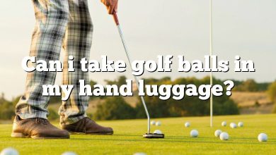 Can i take golf balls in my hand luggage?