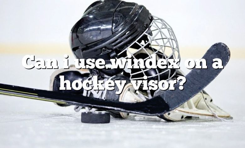 Can i use windex on a hockey visor?