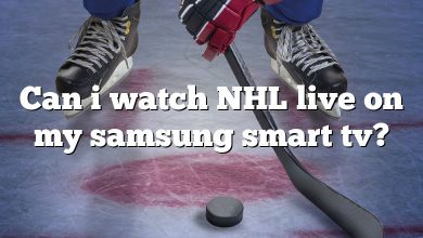 Can i watch NHL live on my samsung smart tv?