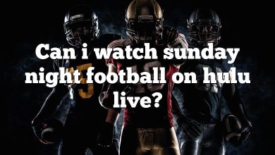 Can i watch sunday night football on hulu live?