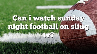 Can i watch sunday night football on sling tv?
