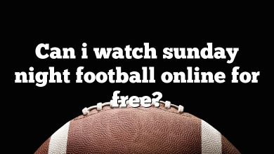 Can i watch sunday night football online for free?