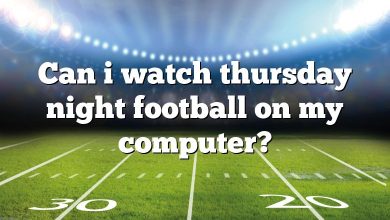 Can i watch thursday night football on my computer?