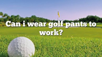 Can i wear golf pants to work?