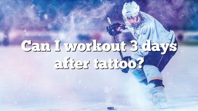 Can I workout 3 days after tattoo?