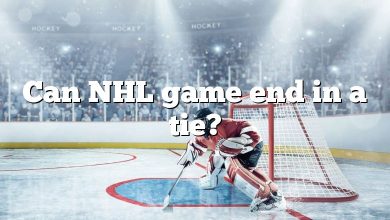 Can NHL game end in a tie?