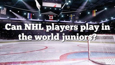 Can NHL players play in the world juniors?