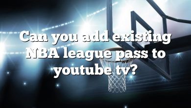 Can you add existing NBA league pass to youtube tv?