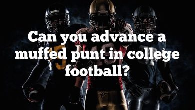 Can you advance a muffed punt in college football?