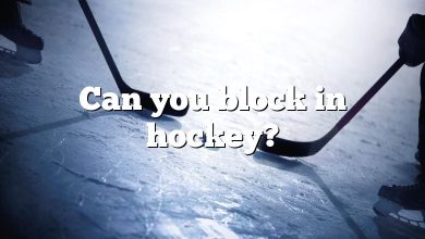 Can you block in hockey?