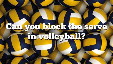Can you block the serve in volleyball?