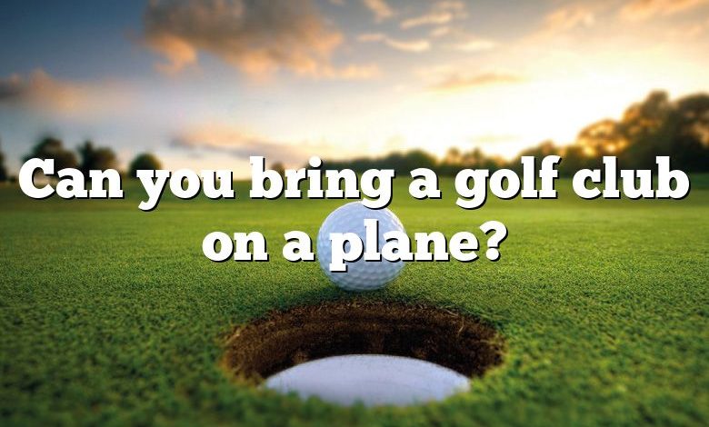Can you bring a golf club on a plane?