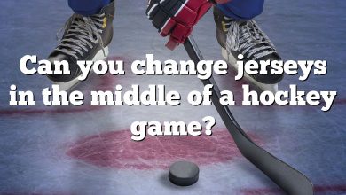 Can you change jerseys in the middle of a hockey game?