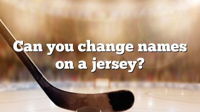 Can you change names on a jersey?