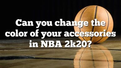 Can you change the color of your accessories in NBA 2k20?