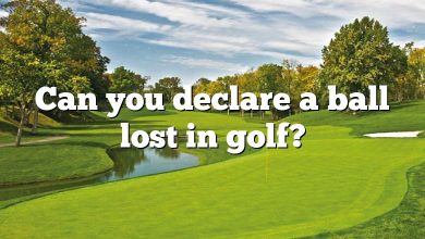 Can you declare a ball lost in golf?