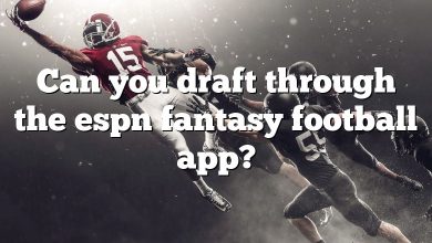 Can you draft through the espn fantasy football app?